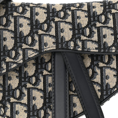 Christian Dior Oblique Mini Saddle Bag With Strap Blue 8 of 11