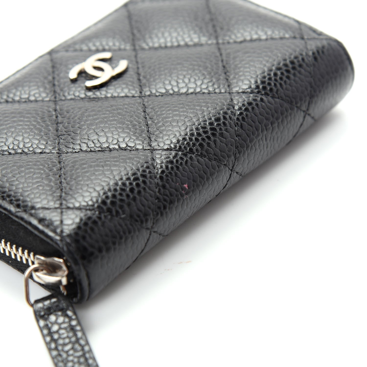 Chanel Caviar Quilted Zip Coin Purse Black 8 of 9