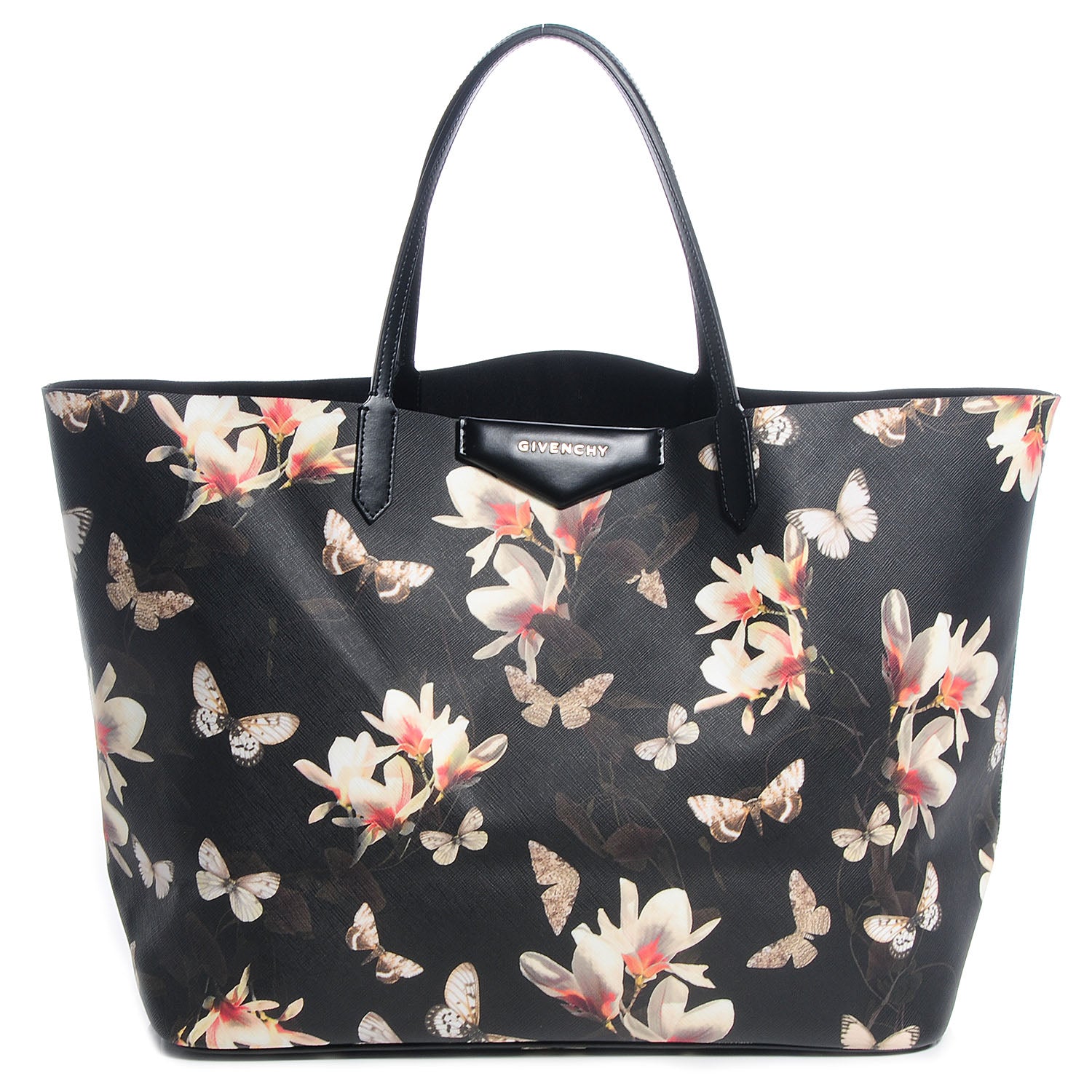 Givenchy Textured Coated Canvas Magnolia and Moth Print Large Antigona Tote 1 of 9