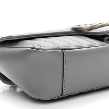 Gucci Calfskin Matelasse Aria Small GG Marmont Shoulder Bag Deep Grey 8 of 10