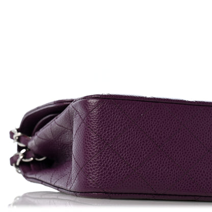 Chanel Caviar Quilted Medium Double Flap Purple 8 of 11