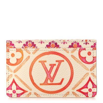 Louis Vuitton Monogram Tiles By The Pool Card Holder Coral 1 of 6