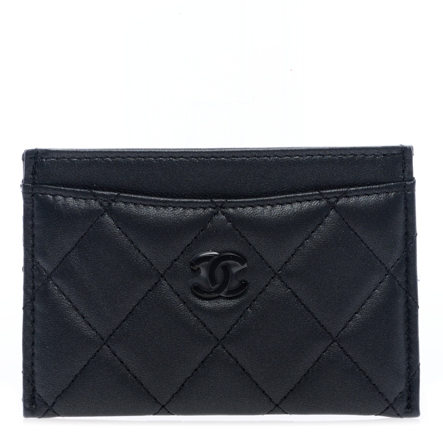 Chanel Lambskin Quilted Card Holder So Black 1 of 7
