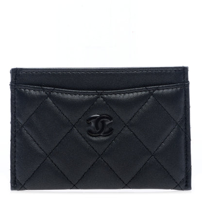 Chanel Lambskin Quilted Card Holder So Black 1 of 7