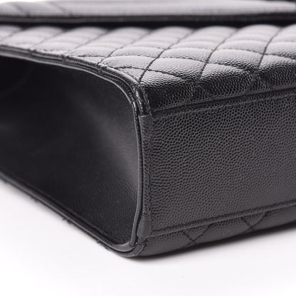Saint Laurent Grain De Poudre Textured Mixed Matelasse Large Triquilt Monogram Monochrome Satchel Black 6 of 11