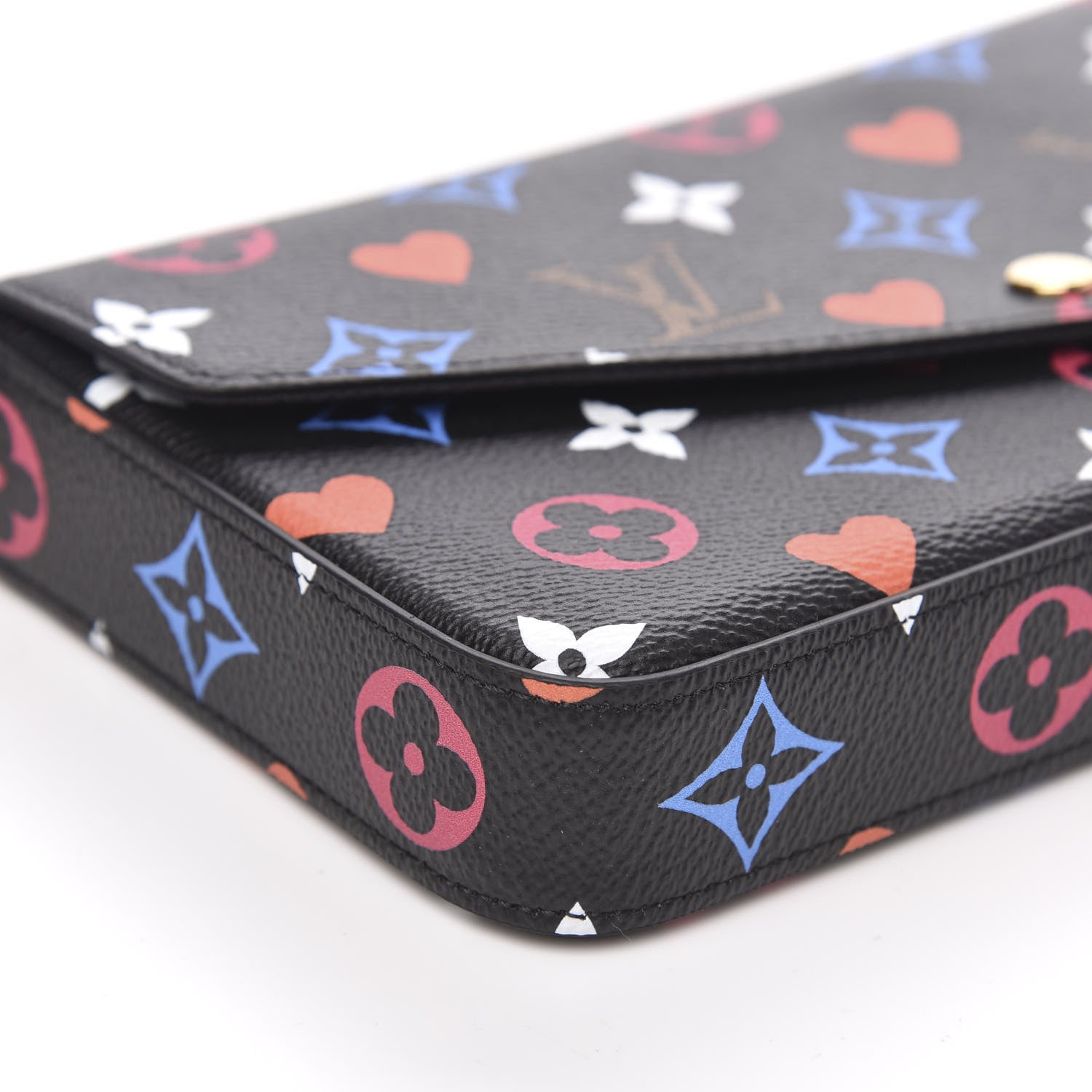 Louis Vuitton Game On Felicie Chain Wallet Black 8 of 9