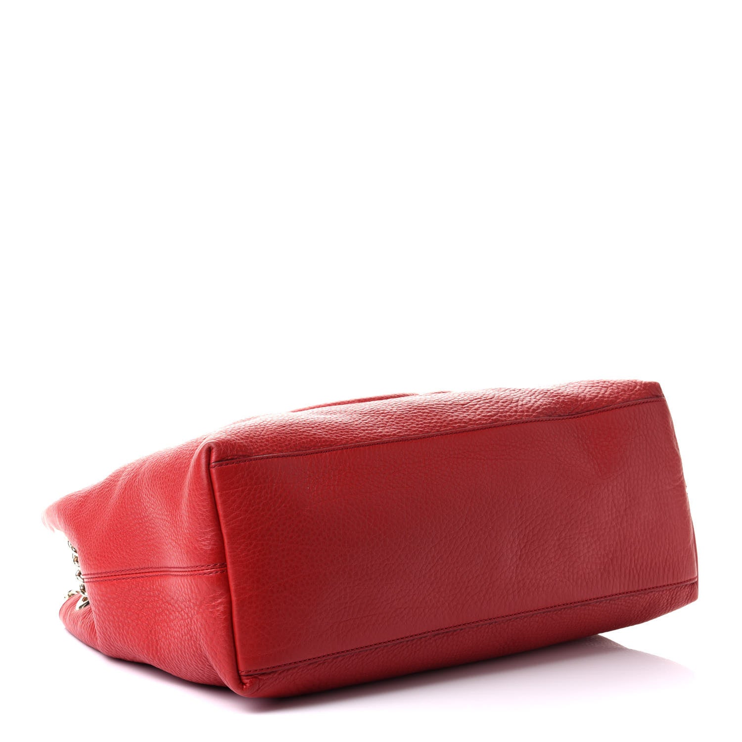 Gucci Pebbled Calfskin Medium Soho Chain Shoulder Bag Tabasco Red 4 of 10