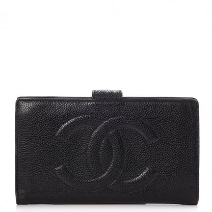 Chanel Caviar Timeless CC French Wallet Black 1 of 10