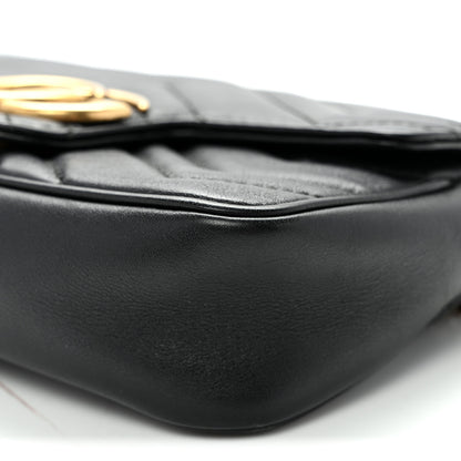 Gucci Calfskin Matelasse Super Mini GG Marmont Shoulder Bag Black 10 of 10