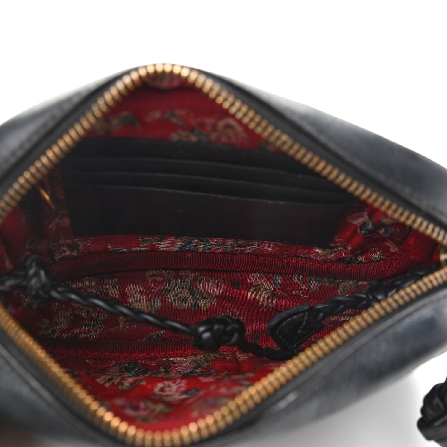 Gucci Calfskin Trapuntata Web Mini GG Shoulder Bag Black 5 of 10