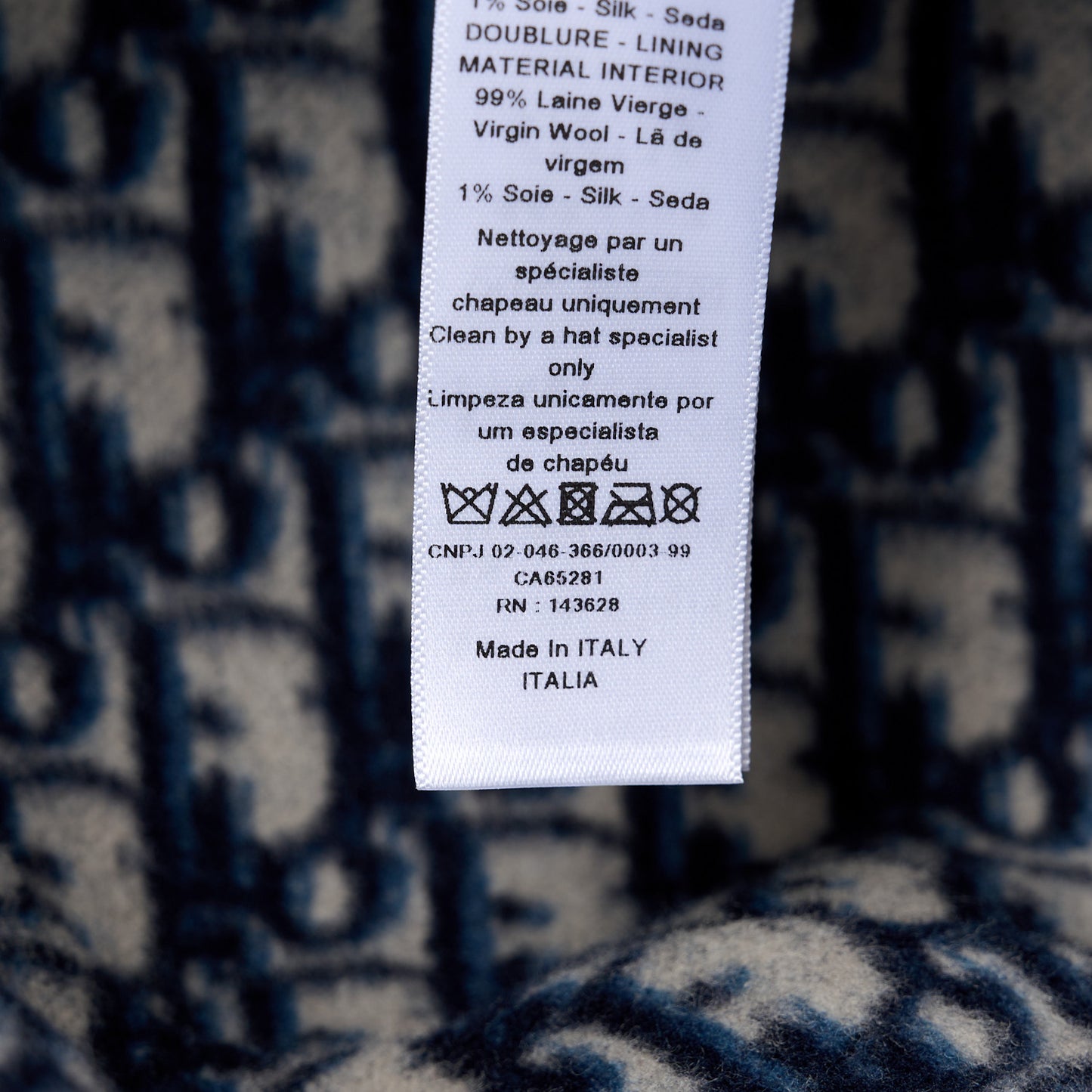 Wool Oblique Reversible Chic Military Cap 57 Blue