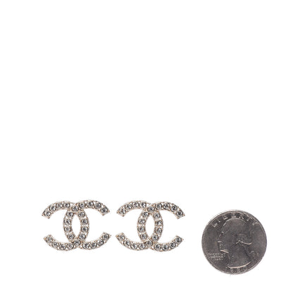 Chanel Crystal CC Earrings Gold 2 of 5