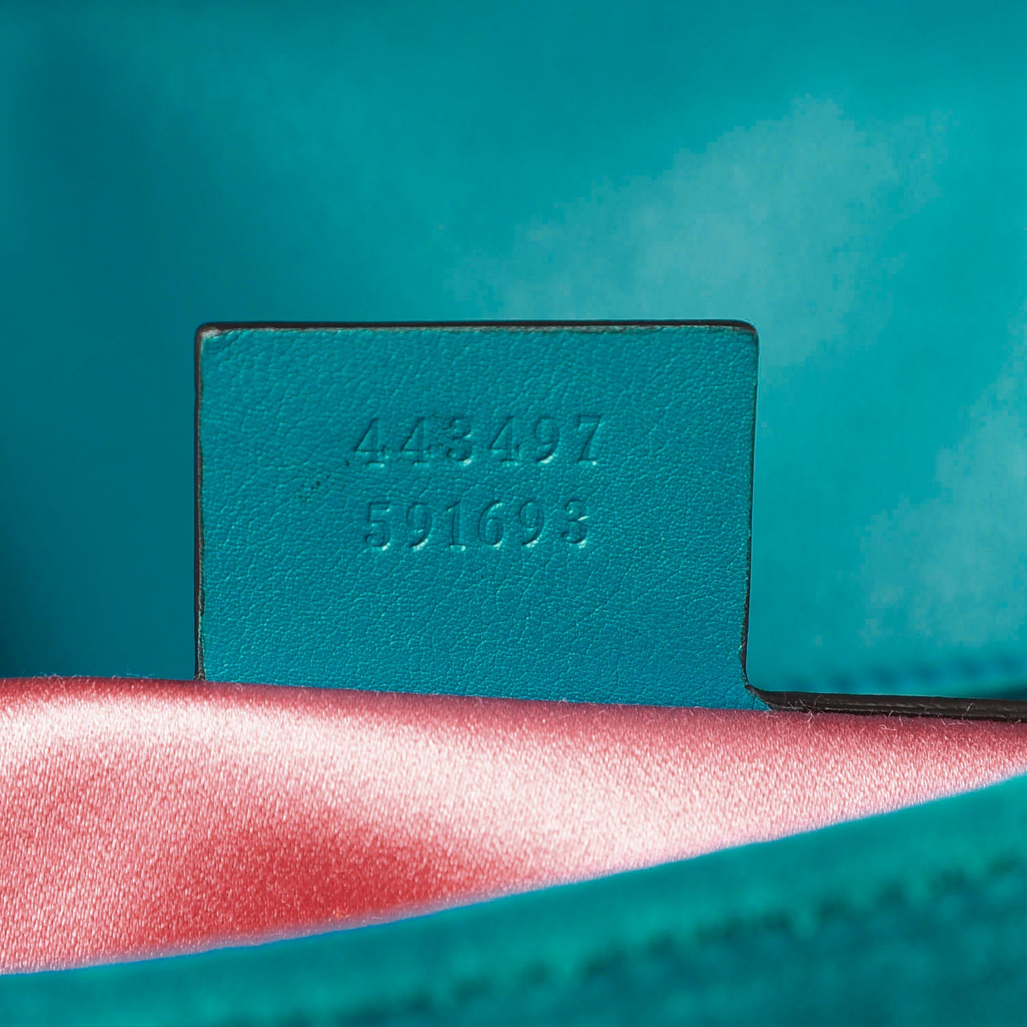 Gucci Velvet Matelasse Small GG Marmont Shoulder Bag Pavone Cyan 7 of 13