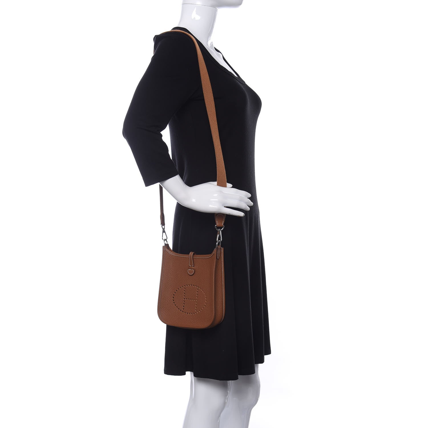 Hermes Taurillon Clemence Evelyne TPM Gold 2 of 11