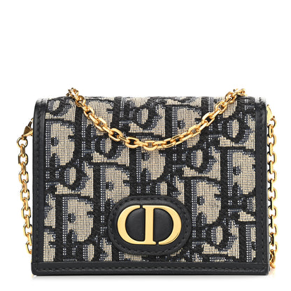 Christian Dior Oblique Nano 30 Montaigne Pouch Blue 1 of 7