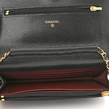 Chanel Caviar Quilted Wallet On Chain WOC Black 5 of 12