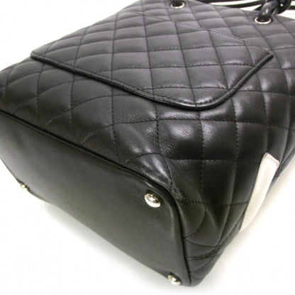 Chanel Calfskin Quilted Medium Cambon Tote Black White 5 of 12