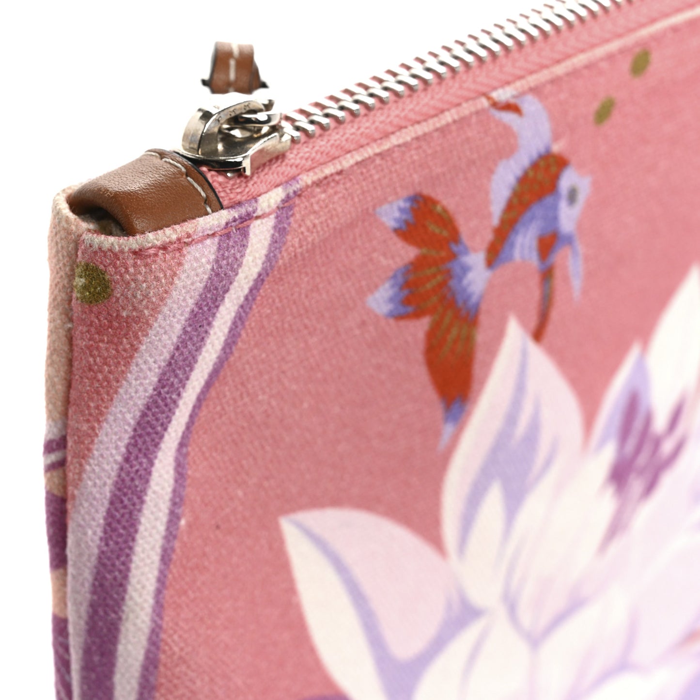 Canvas Waterlily Print Paula's Ibiza Small Pouch Pink