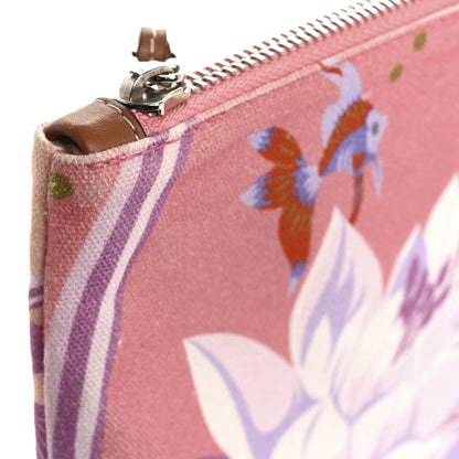 Loewe Canvas Waterlily Print Paula's Ibiza Small Pouch Pink 8 of 9