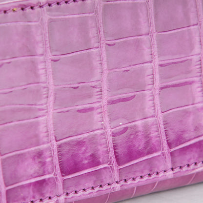 Hermes Shiny Alligator Kelly Pochette Violet 21 of 21