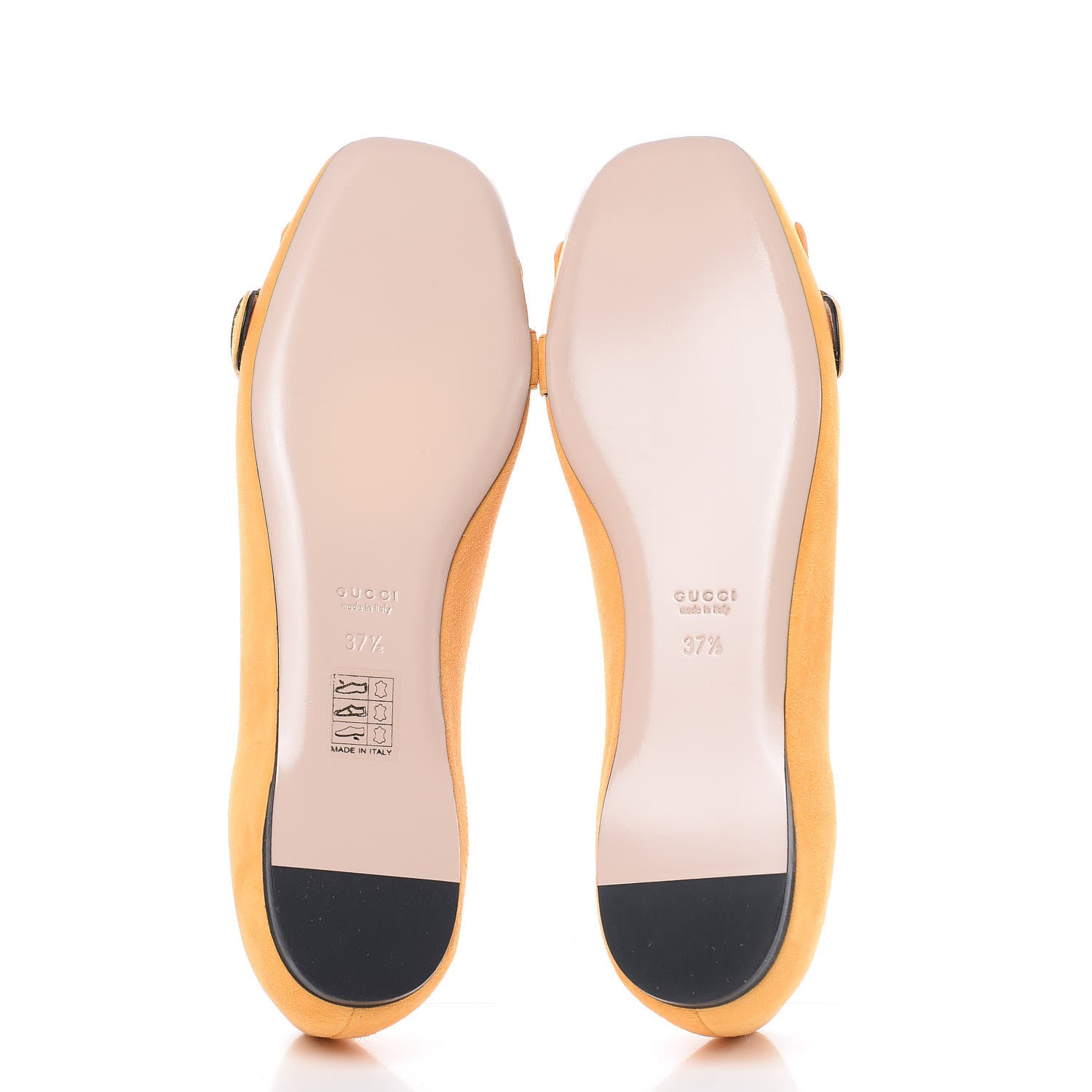 Gucci Kid Scamosciato GG Marmont Fringe Flats 37.5 Crystal Copper 5 of 8