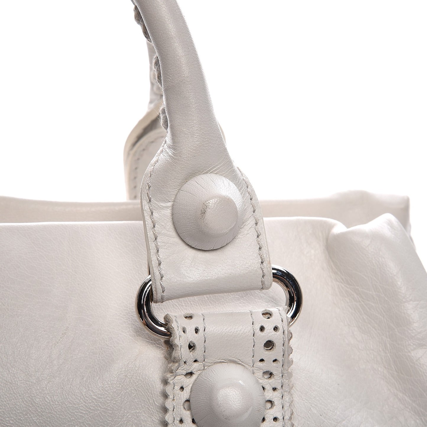 Agneau Giant Brogues Hardware Mid Day White