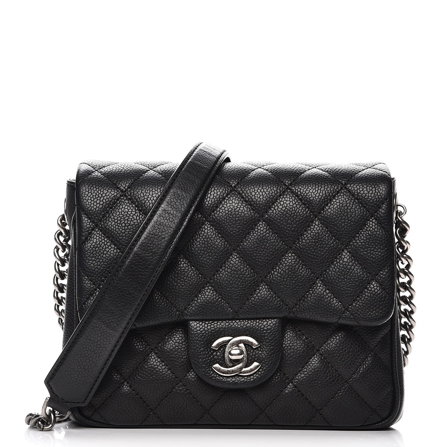 Chanel Caviar Quilted Small Rock In Rome Flap Black 1 of 7