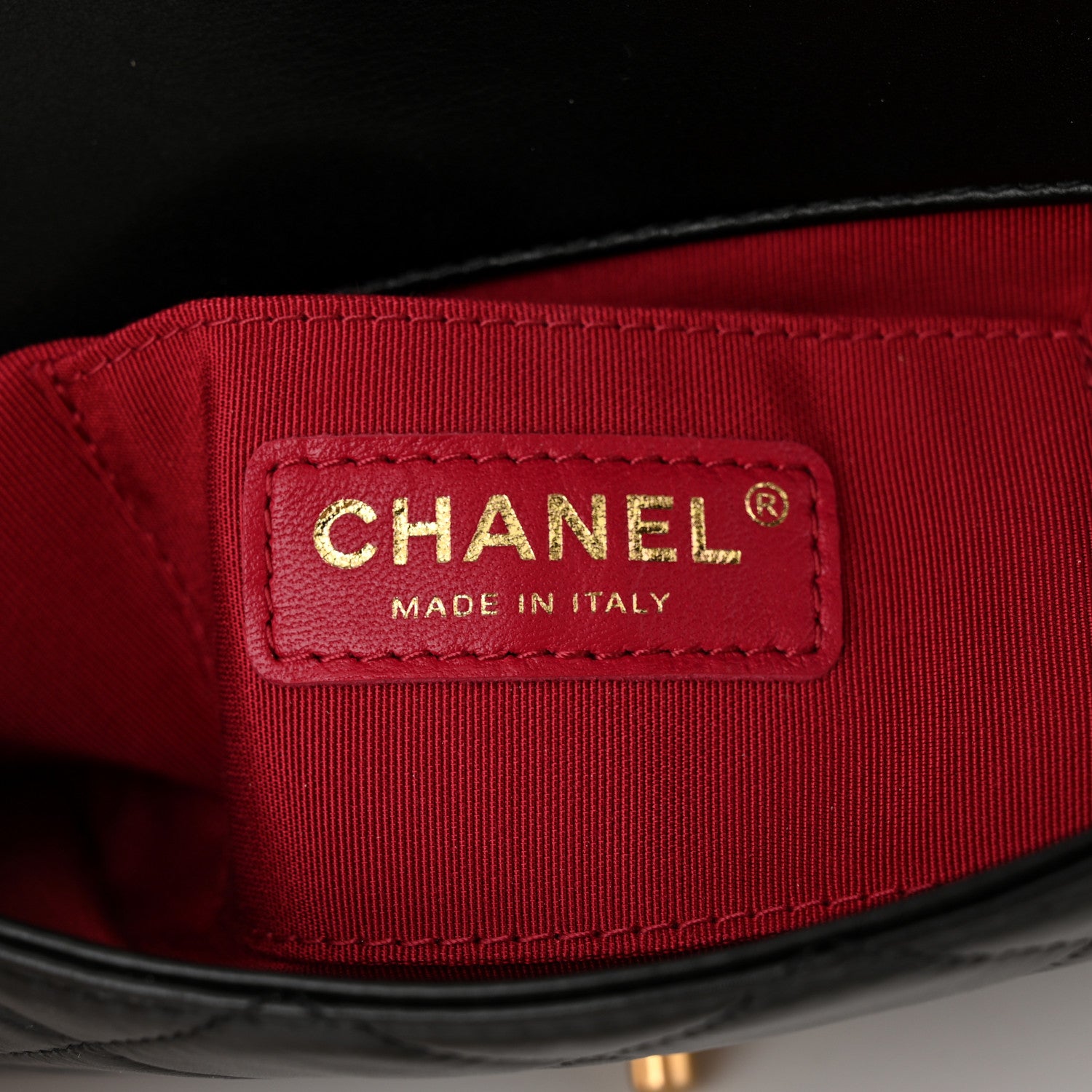 Chanel Calfskin Quilted Mini Rectangular Crystal Pearls Chain Flap Black 6 of 10