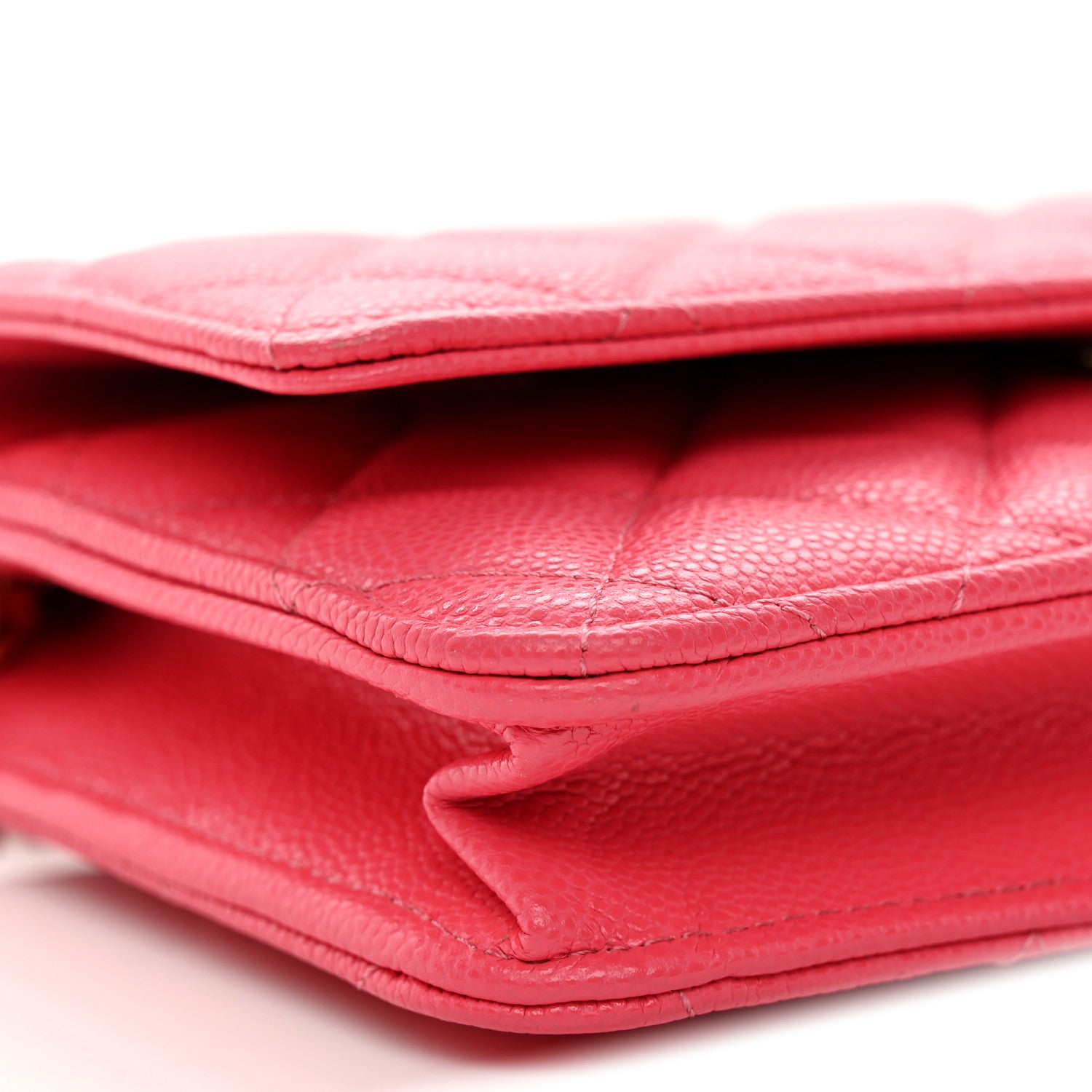 Chanel Caviar Quilted Wallet on Chain WOC Pink 10 of 12