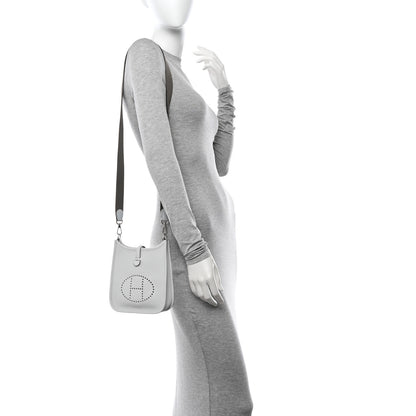 Hermes Taurillon Clemence Amazone Evelyne TPM Bleu Pale Etain 2 of 10