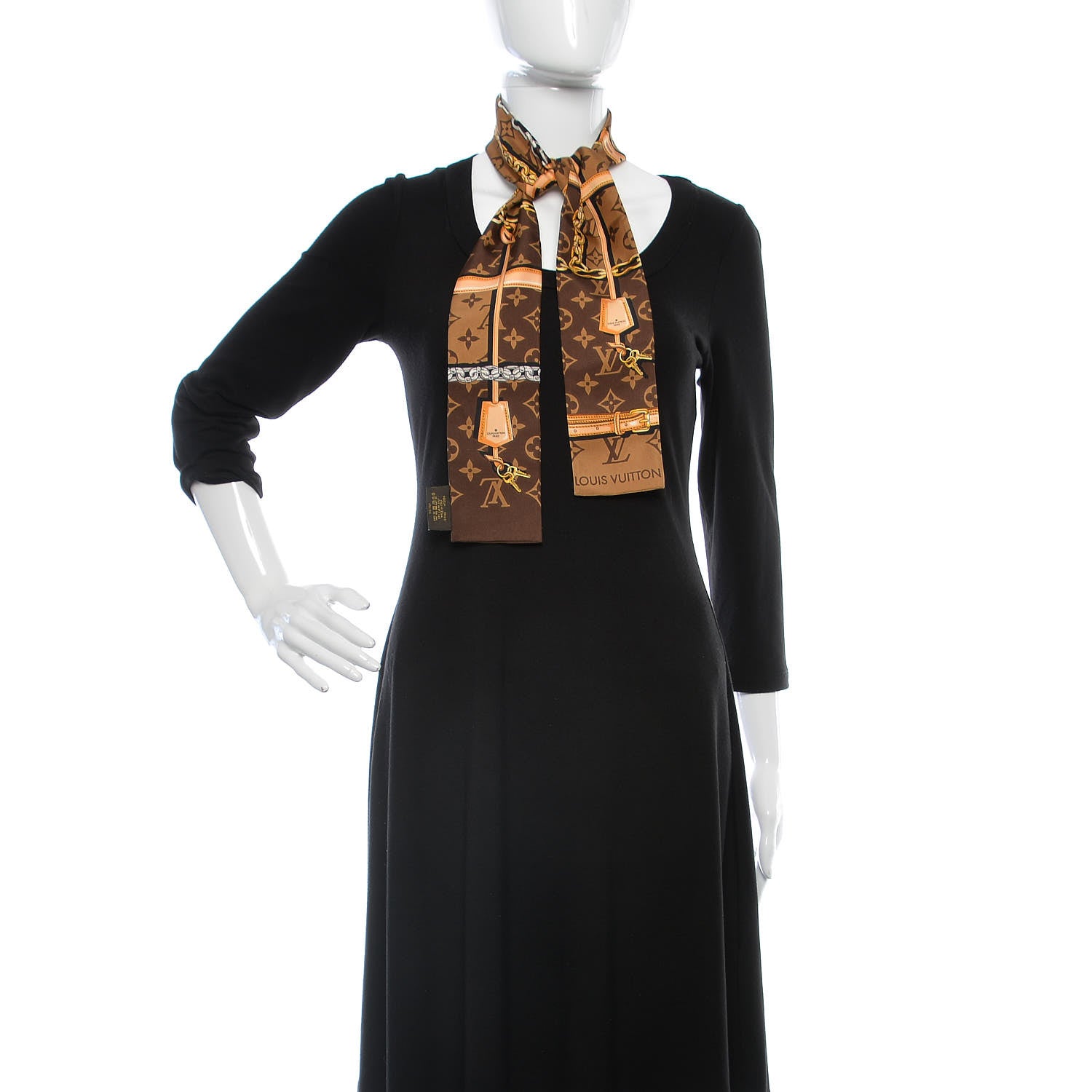 Louis Vuitton Silk Monogram Confidential Bandeau Brown 2 of 7