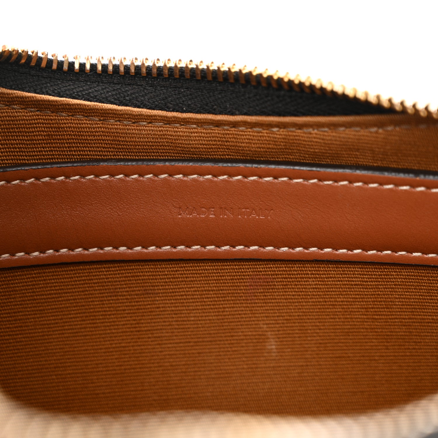 Celine Triomphe Canvas Calfskin Ava Shoulder Bag Tan 6 of 13