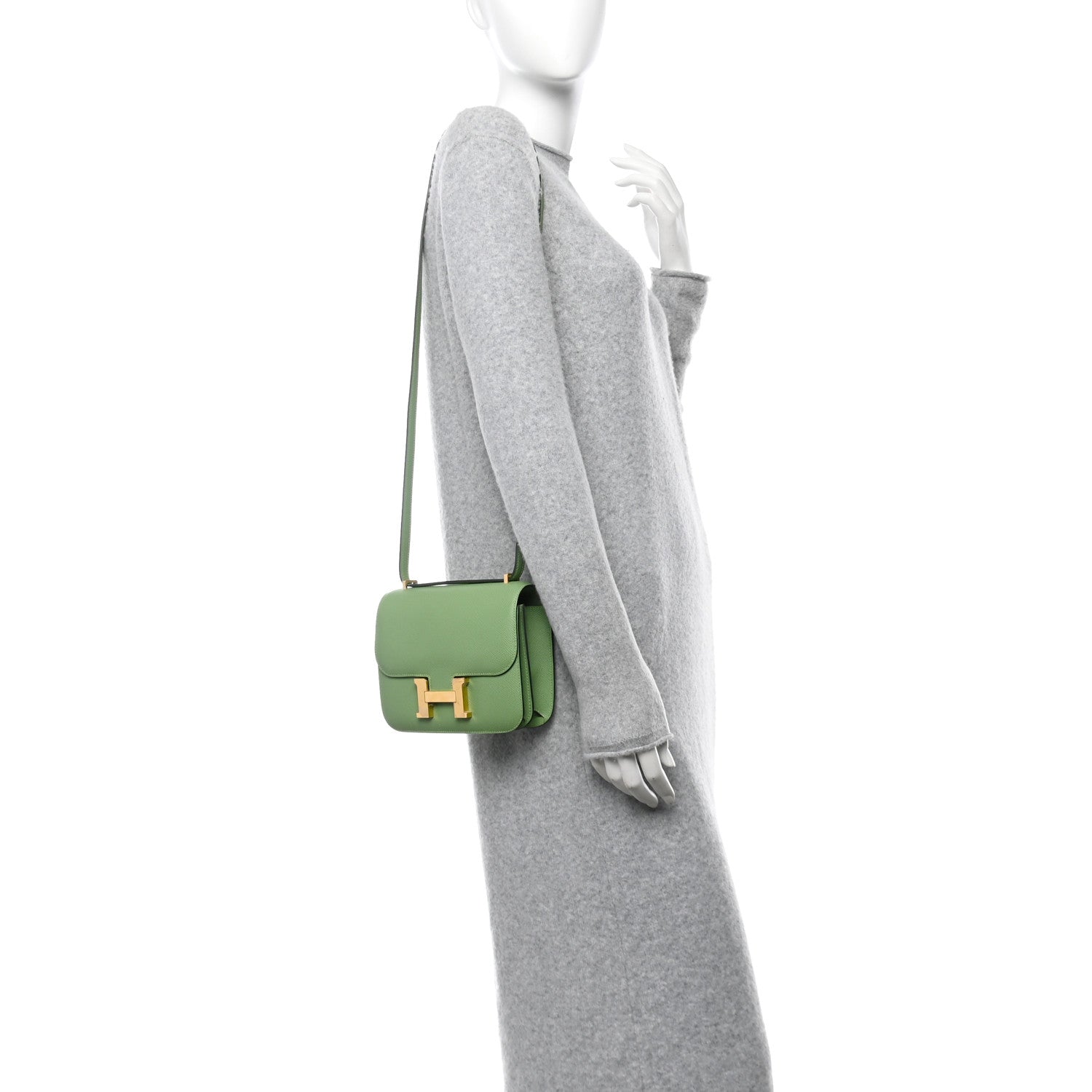Hermes Epsom Constance 18 Vert Criquet 2 of 10