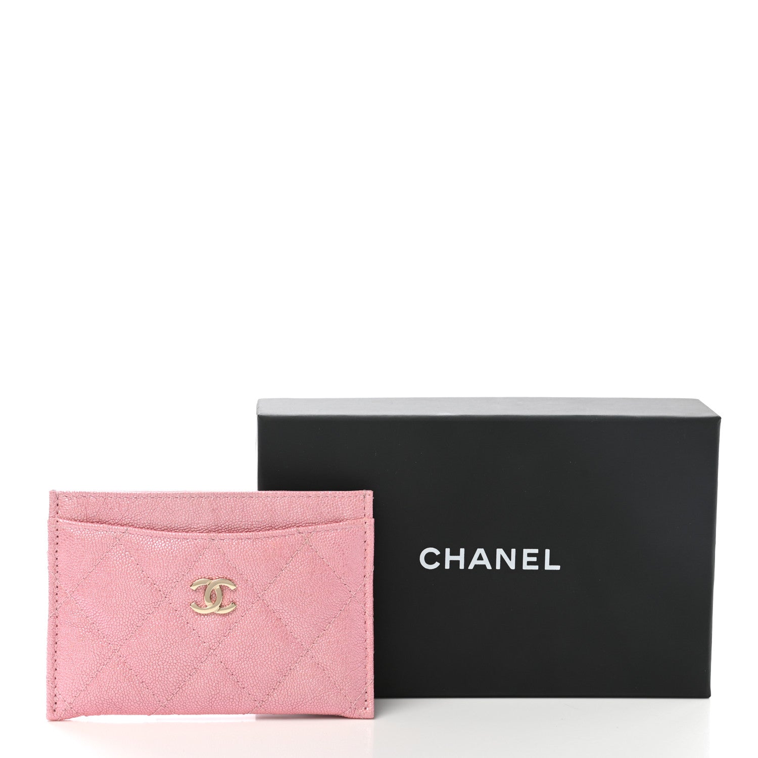 Chanel Iridescent Caviar Quilted Card Holder Rose Pink 8 of 8