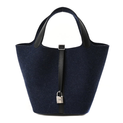 Hermes Feutre Swift Picotin Lock 22 MM Bleu Nuit Black 1 of 10