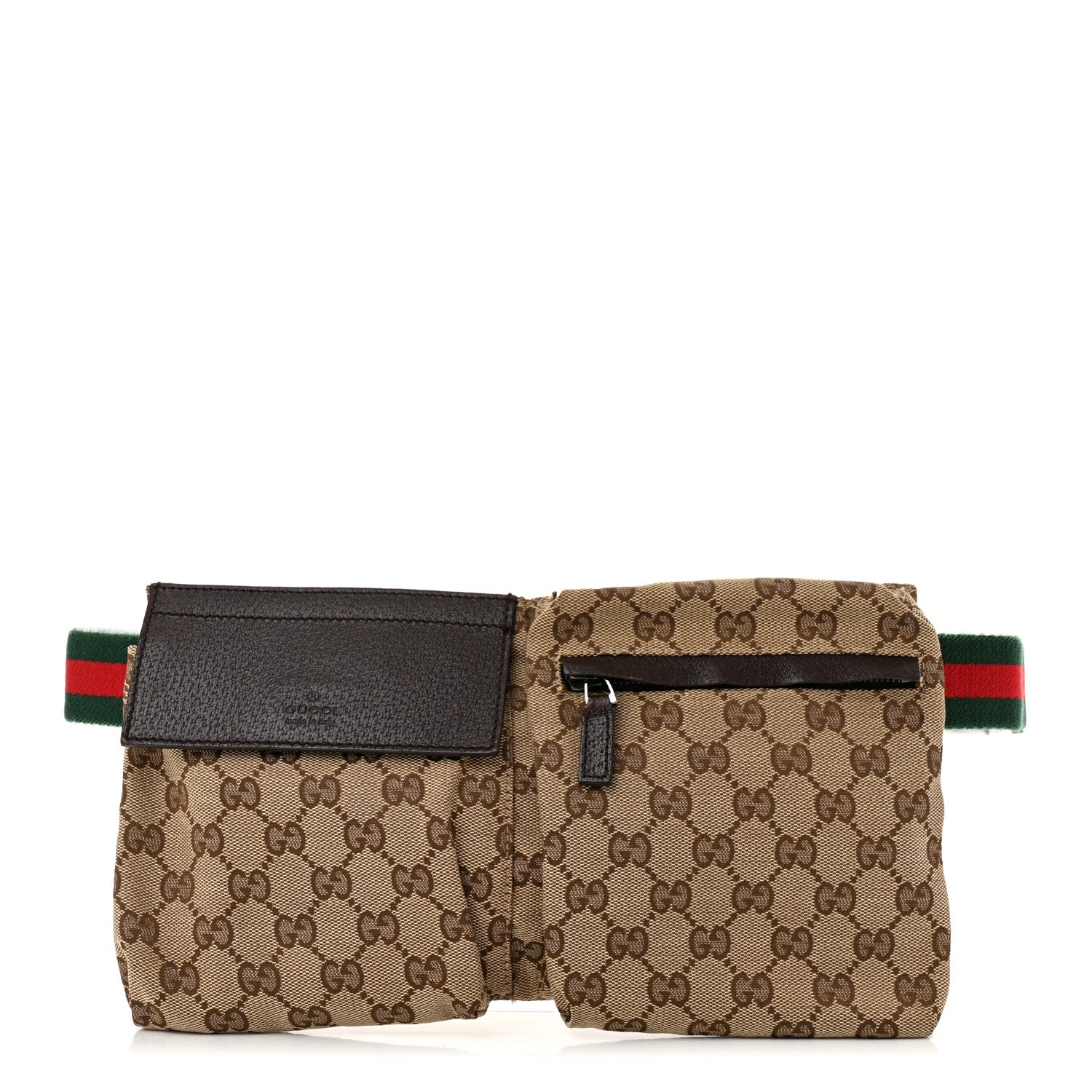 Gucci Monogram Web Belt Bag Dark Brown 1 of 14
