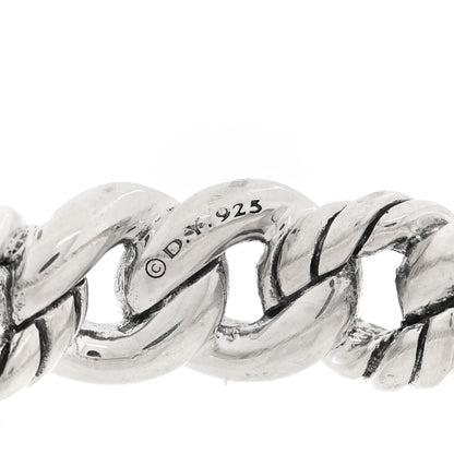 David Yurman Sterling Silver Narrow Belmont Curb Link Ring 56 7.5 4 of 4