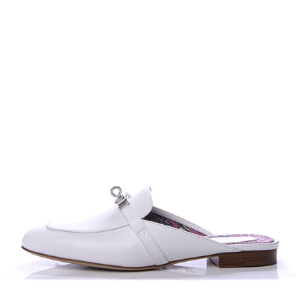 Hermes Calfskin Oz Mules 39 White 1 of 15