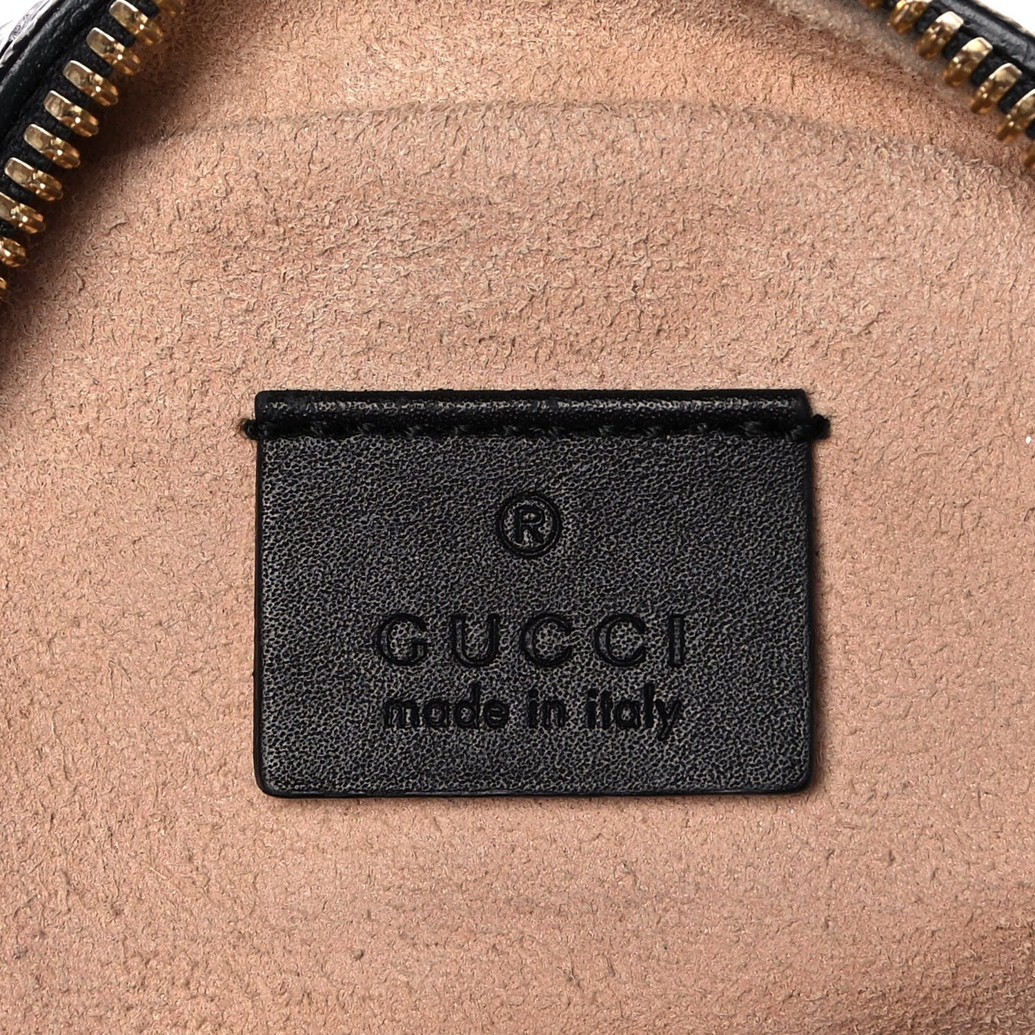 Gucci Suede Patent Web Mini Ophidia Round Shoulder Bag Black 6 of 11