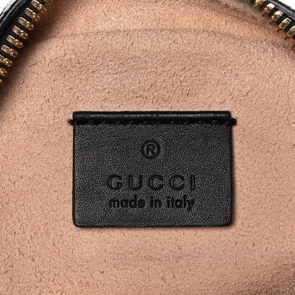 Gucci Suede Patent Web Mini Ophidia Round Shoulder Bag Black 6 of 11