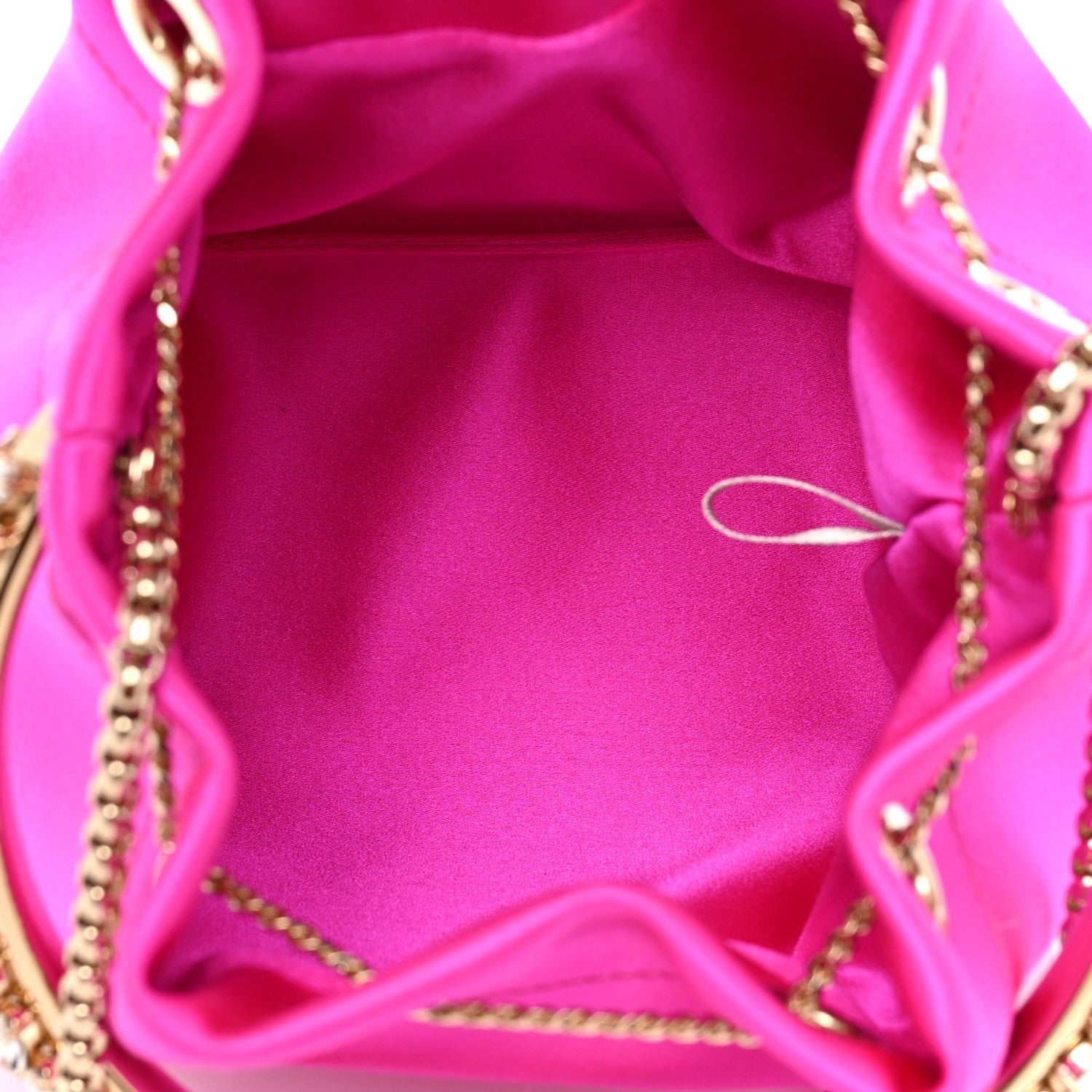 Jimmy Choo Satin Crystal Embellished Bon Bon Bag Fuchsia 4 of 6
