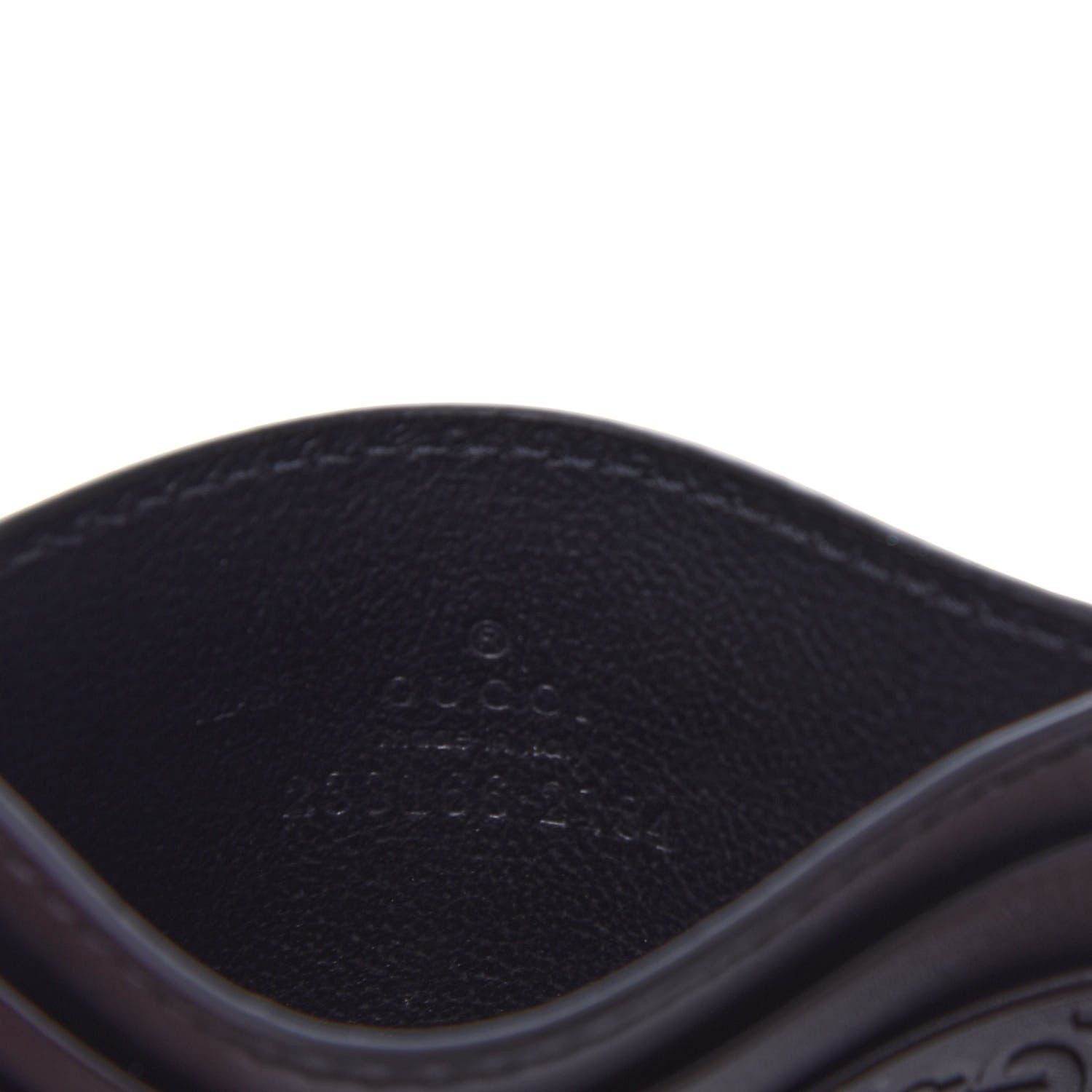 Gucci Guccissima Card Holder Black 6 of 6