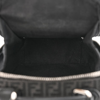 Fendi Recycled Fabric Jacquard Vitello Astro Micro FF Mini Trolley Bag Asfalto Black 5 of 10