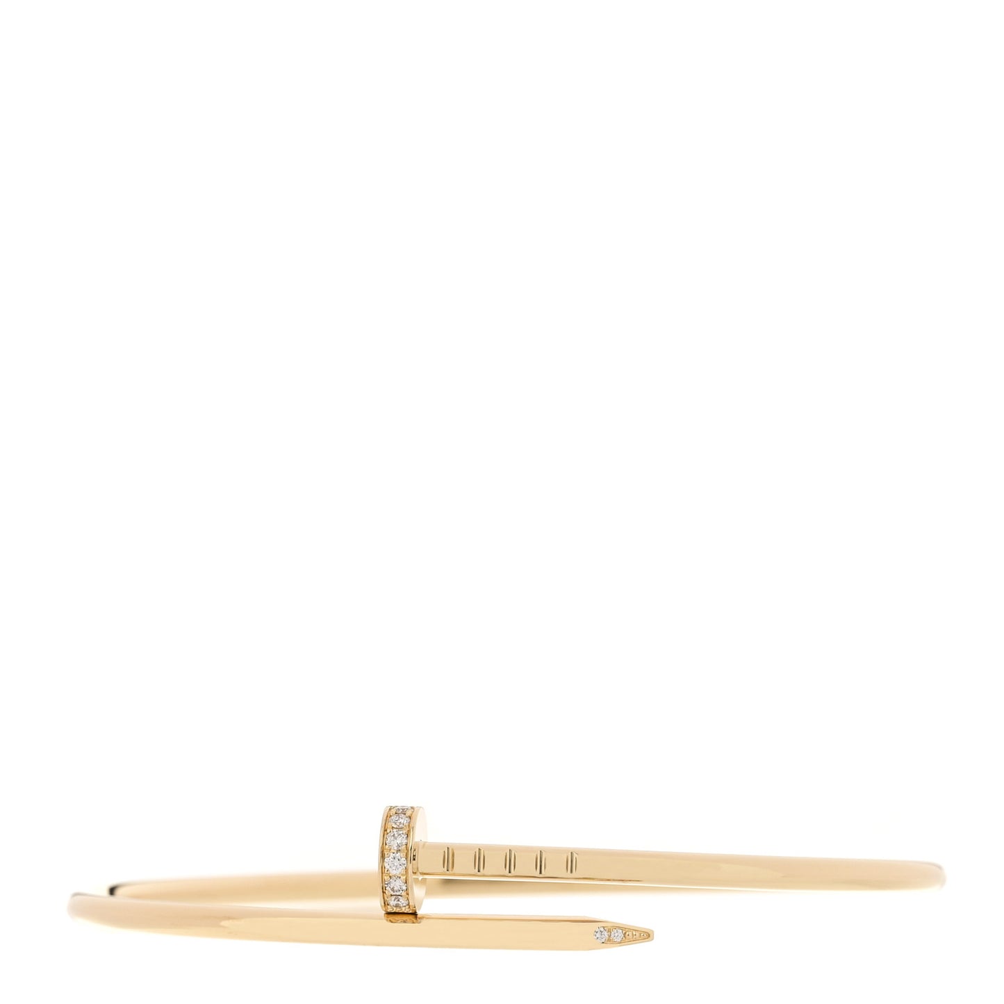 18K Yellow Gold Diamond Small Juste Un Clou Bracelet 17