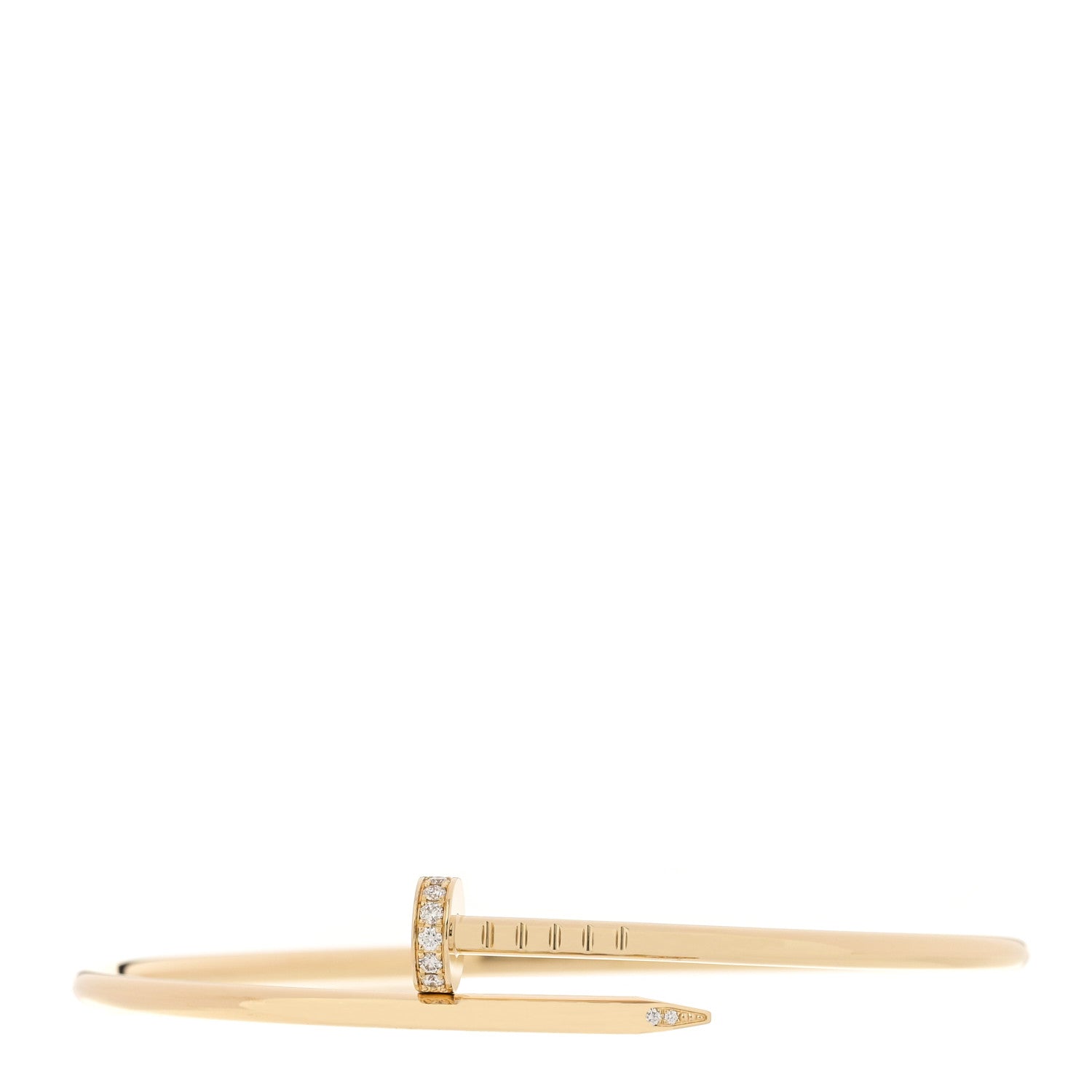 Cartier 18K Yellow Gold Diamond Small Juste Un Clou Bracelet 17 1 of 4
