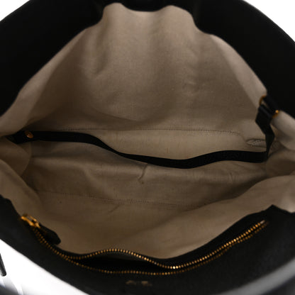 Tom Ford Pebbled Calfskin Small Alix Padlock Zip Hobo Bag Black 6 of 10