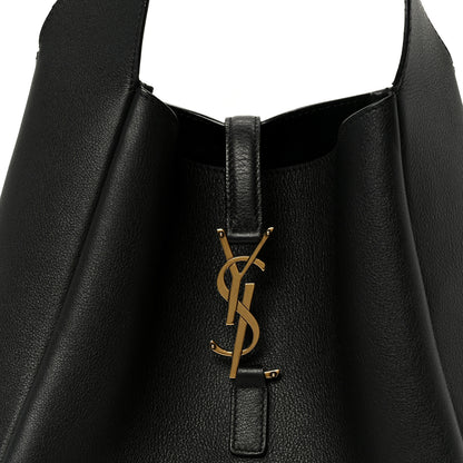 Saint Laurent Smooth Calfskin Small Le 5 A 7 Soft Hobo Black 8 of 10