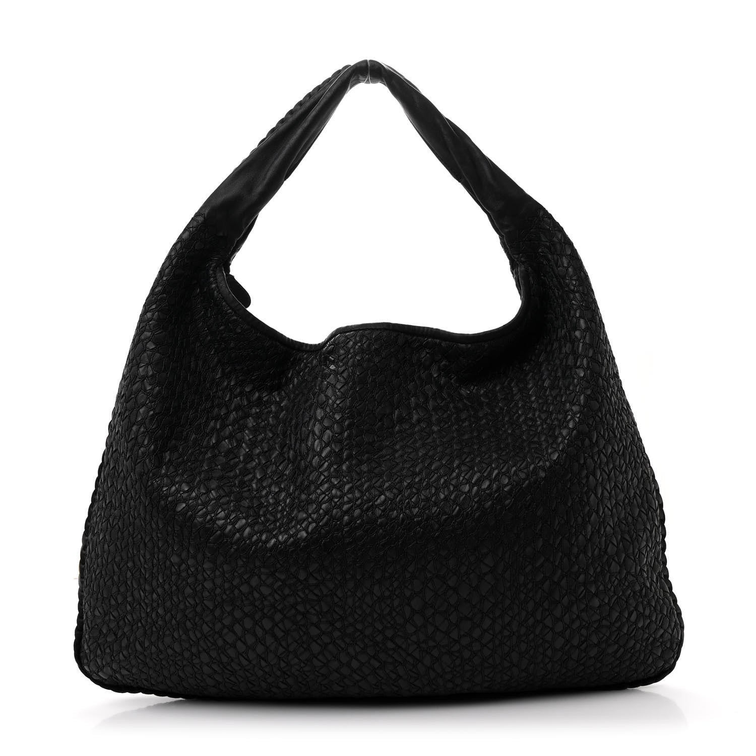 Bottega Veneta Nappa Intrecciato Weave Maxi Veneta Hobo Black 1 of 10