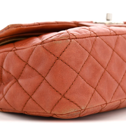 Chanel Glazed Lambskin Quilted Medium Double Flap Bijoux Chain Dark Orange 9 of 16