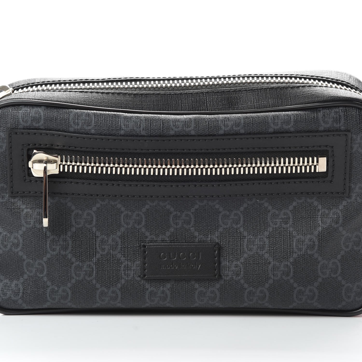 Gucci Soft GG Supreme Monogram Web Belt Bag Black Grey 8 of 12